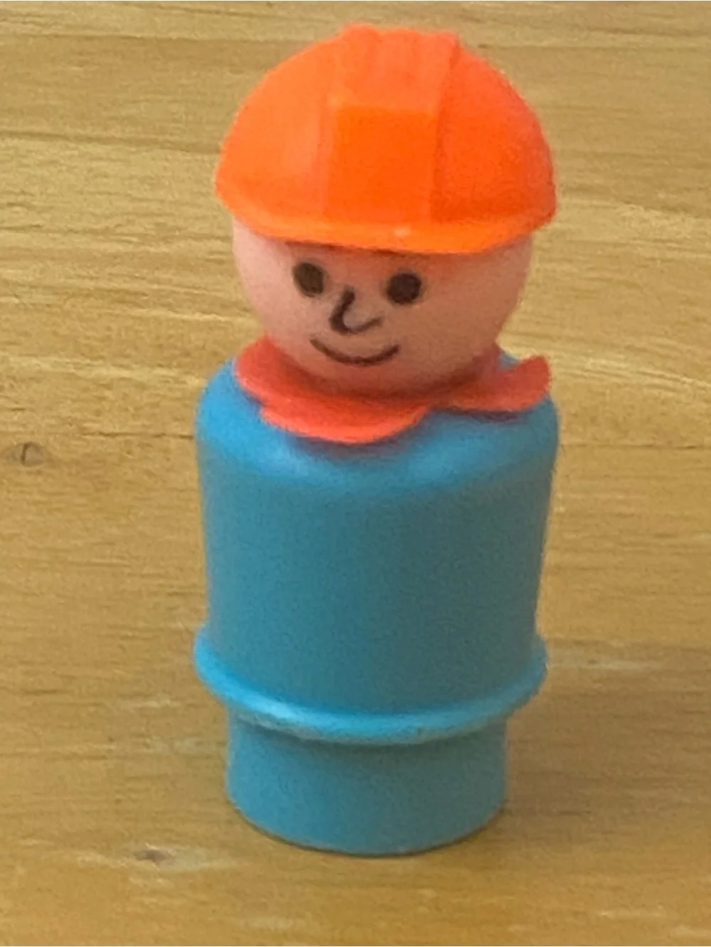 Vintage Fisher-Price Little People Blue & Orange Construction Workers Set of 3